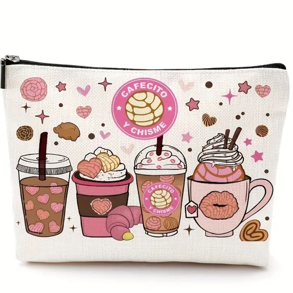 Cafecito y Chisme Coffee Themed Pouch
